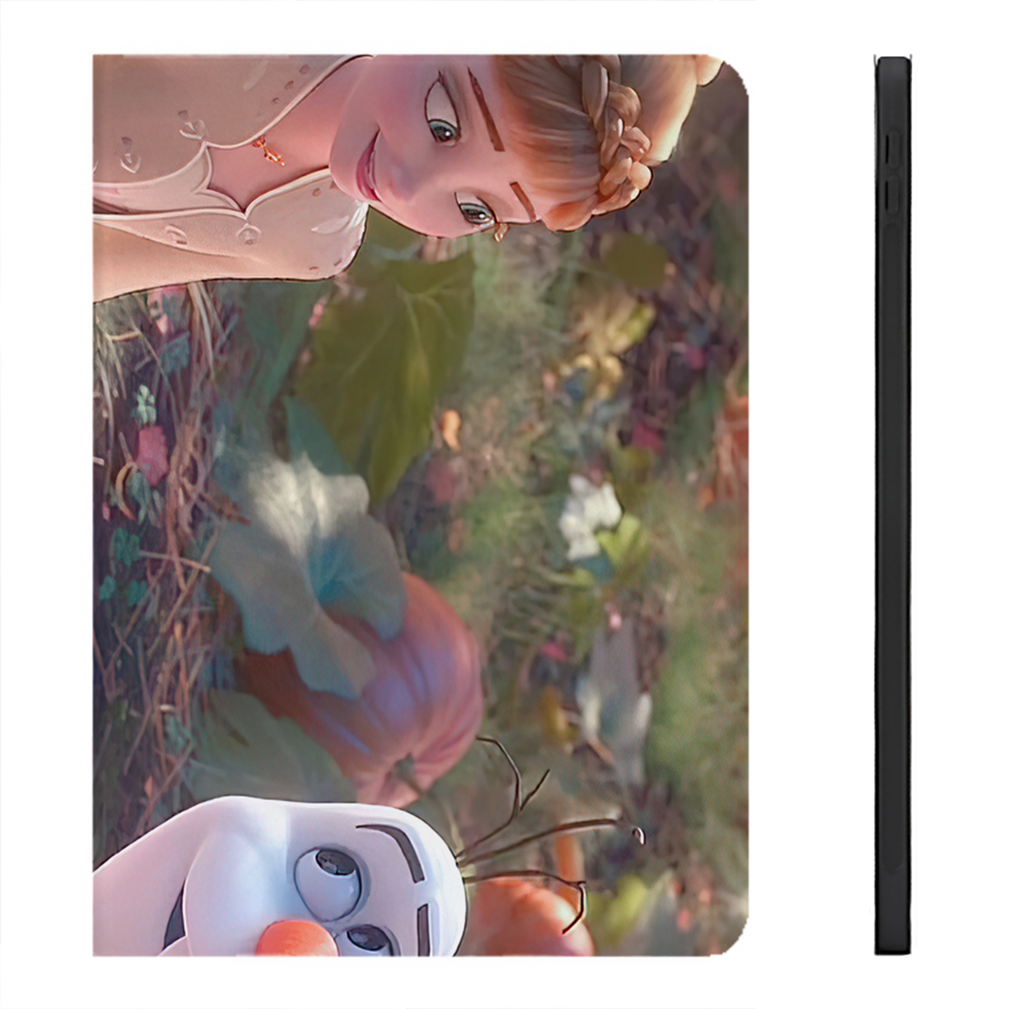 （画像用） アナと雪の女王 アンナ エルサ Frozen Anna Elsa IPadケース ペンホルダー付き ブックスタイルデザイン